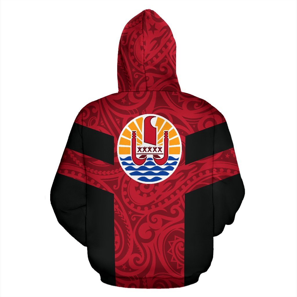 Tahiti Hoodie Tahiti Flag Polynesian Tattoo - Polynesian Pride
