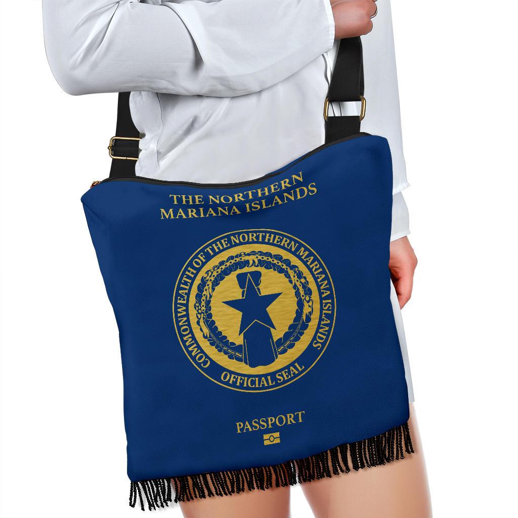 The Northern Mariana Islands Passport Crossbody Boho Handbag - Polynesian Pride