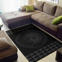 Kakau Seal Of Hawaii Polynesian - Grey Rug - Polynesian Pride