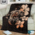 Hibiscus Plumeria Mix Polynesian Orange Turtle Premium Blanket - Polynesian Pride