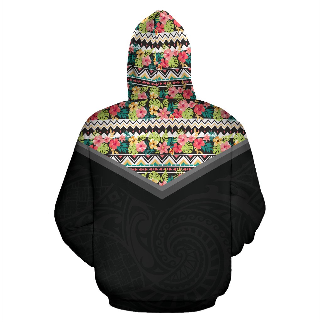 Hawaiian Pattern Vintage Hoodie 12 - Polynesian Pride