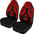 Guam Polynesian Car Seat Covers Pride Seal And Hibiscus Red - Polynesian Pride