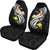 Papua New Guinea Car Seat Covers - PNG Seal Polynesian Patterns Plumeria (Black) - Polynesian Pride