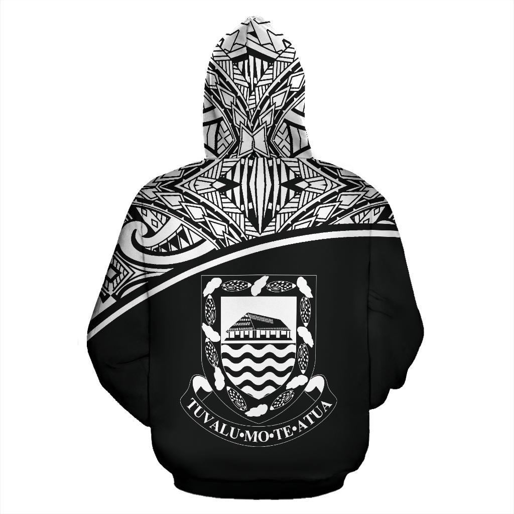 Tuvalu Polynesian Hoodie Curve Black - Polynesian Pride