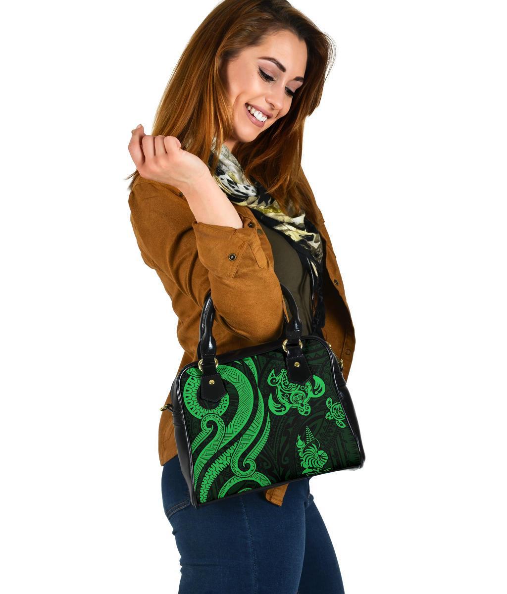 New Caledonia Shoulder Handbag - Green Tentacle Turtle - Polynesian Pride