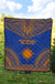 Marshall Islands Premium Quilt - Marshall Islands Flag Polynesian Chief BLue Version - Polynesian Pride