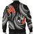 Tonga Polynesian Men Bomber Jacket - White Plumeria - Polynesian Pride