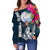 Marshall Islands Women's Off Shoulder Sweater - Marshall Islands Summer - Polynesian Pride