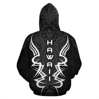 Hawaii Turtle Tribal Gray Zip up Hoodie Armor Style - Polynesian Pride