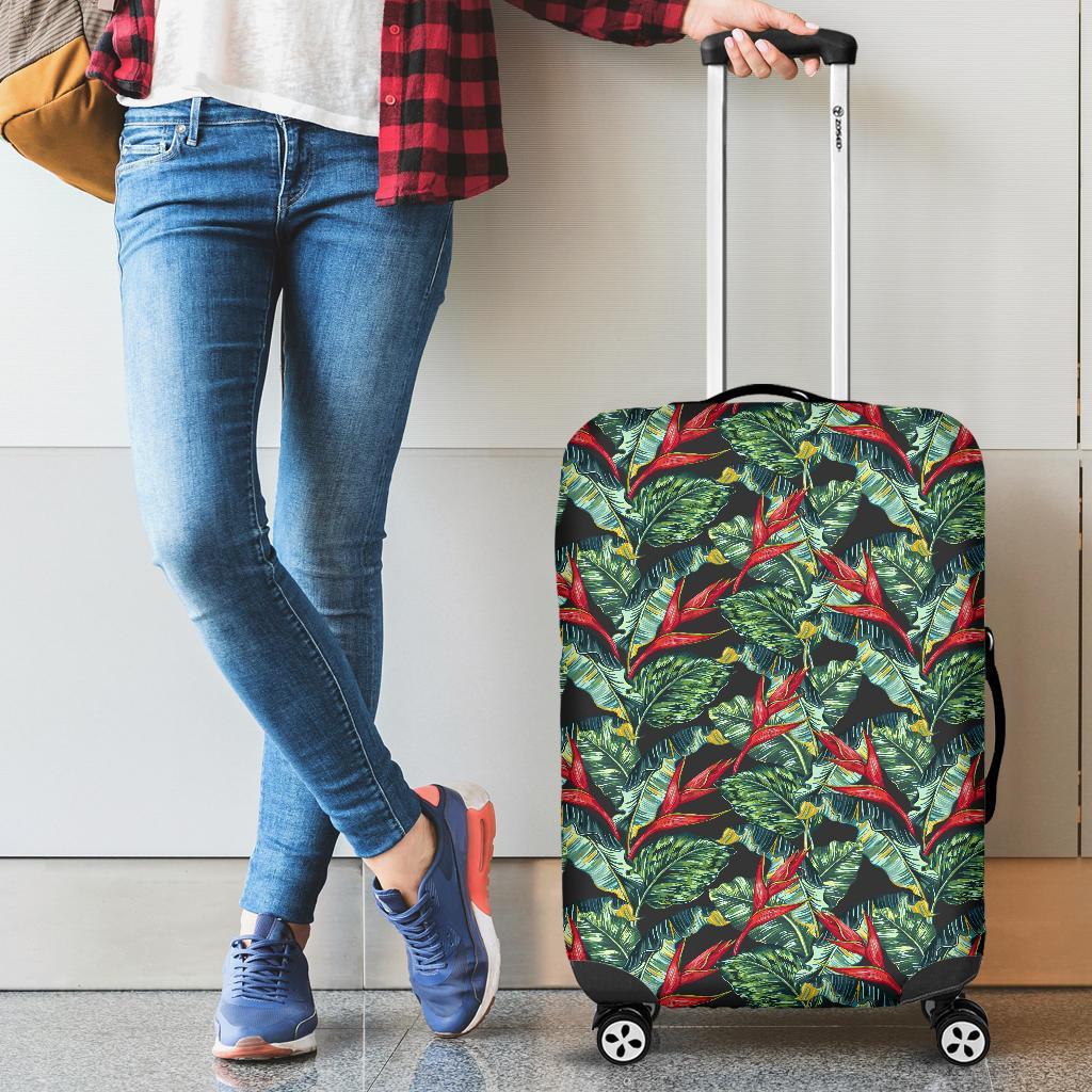 Tropical Monstera Leaf Green Mix Luggage Cover - Polynesian Pride