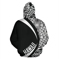 Kanaka Polynesian Zip up Hoodie Tribal Circle Style White Color - Polynesian Pride