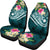 Marshall Islands Polynesian Car Seat Covers - Summer Plumeria (Turquoise) - Polynesian Pride