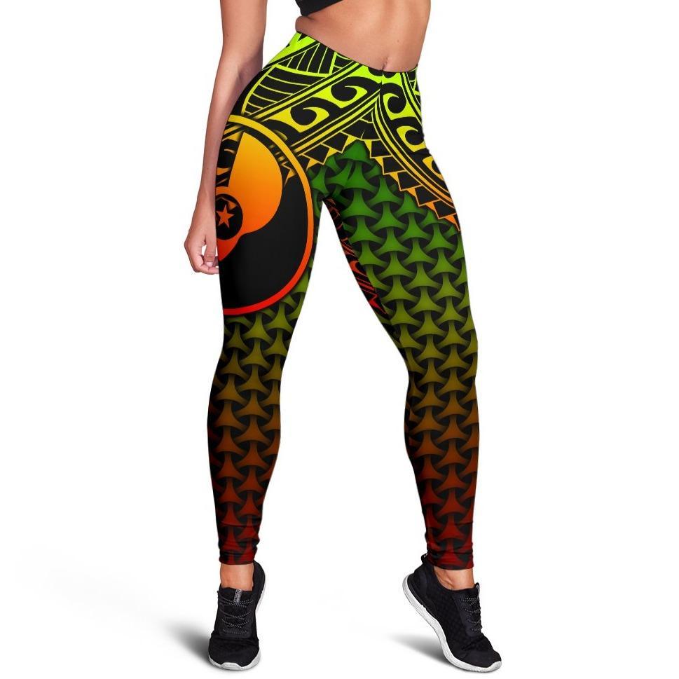 Polynesian Yap Women's Leggings - Reggae Vintage Polynesian Patterns Reggae - Polynesian Pride