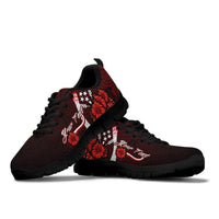 Kosrae Micronesia Custom Personalised Sneakers - Coat Of Arm With Hibiscus - Polynesian Pride