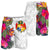 Tonga All Over Print Men's Shorts Polynesian Hibiscus White Pattern - Polynesian Pride