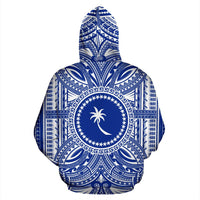 Chuuk ll Over Hoodie Chuuk Coat of rms Polynesian Flag Color - Polynesian Pride