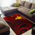 Papua New Guinea Custom Personalised Area Rug - Raggiana Bird of Paradise Polynesian Patterns - Polynesian Pride