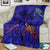 Hawaii Map Kanaka Turtle Premium Blanket - Volcano Style - Galaxy - Polynesian Pride