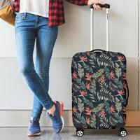 Tropical Strelitzia Black Luggage Cover - Polynesian Pride