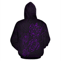 Hoodie Guam Family Turtles Map Polynesian Purple - Polynesian Pride