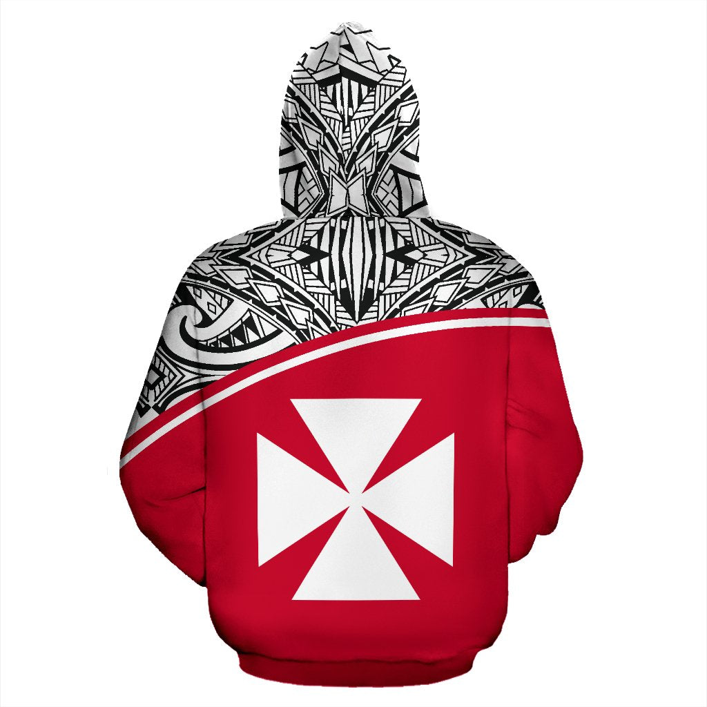 Wallis and Futuna Polynesian Zip up Hoodie Red - Polynesian Pride
