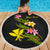 Hawaii Custom Personalised Beach Blanket - Plumeria Tribal - Polynesian Pride