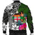 Fiji Men Bomber Jacket - Turtle Plumeria Banana Leaf Crest - Polynesian Pride