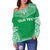 Vanuatu Polynesian Chief Custom Personalised Women's Off Shoulder Sweater - Flag Version - Polynesian Pride