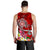 American Samoa Polynesian Men's Tank Top - Turtle Plumeria (Red) - Polynesian Pride