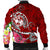 Tonga Men's Bomber Jacket - Turtle Plumeria (Red) - Polynesian Pride