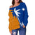 Marshall Islands Coconut Tree Off Shoulder Sweater - Polynesian Pride