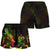 Vanuatu Polynesian Women's Shorts - Turtle With Blooming Hibiscus Reggae - Polynesian Pride