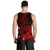 Polynesian Hawaii Men's Tank Top - Humpback Whale with Hibiscus (Red) - Polynesian Pride