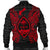 Guam Polynesian Men's Bomber Jacket Map Red - Polynesian Pride