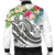 Fiji Polynesian Men's Bomber Jacket - Summer Plumeria (White) - Polynesian Pride