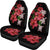 Hawaii Red Hibiscus Turtle Car Seat Covers - AH - Ray Style Universal Fit Black - Polynesian Pride