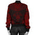 Niue Polynesian Chief Women'S Bomber Jacket - Red Version - Polynesian Pride