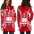 Samoa Polynesian Hoodie Dress Map Red White - Polynesian Pride