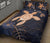 Hawaii Kakau Polynesian Turtle Map Quilt Bed Set - Indigo Ver 1 - Polynesian Pride