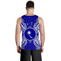 Chuuk Polynesian Men Tank Top Map Blue - Polynesian Pride