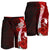 Yap Polynesian Men's Shorts - Coat Of Arm With Hibiscus - Polynesian Pride