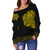 Hibiscus Women Off Shoulder Sweater K2 - Polynesian Pride