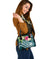 Wallis and Futuna Polynesian Shoulder Handbag - Summer Plumeria (Turquoise) - Polynesian Pride