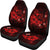 Polynesian Hawaii Kanaka Maoli Car Seat Covers - Humpback Whale with Hibiscus (Red) - Polynesian Pride