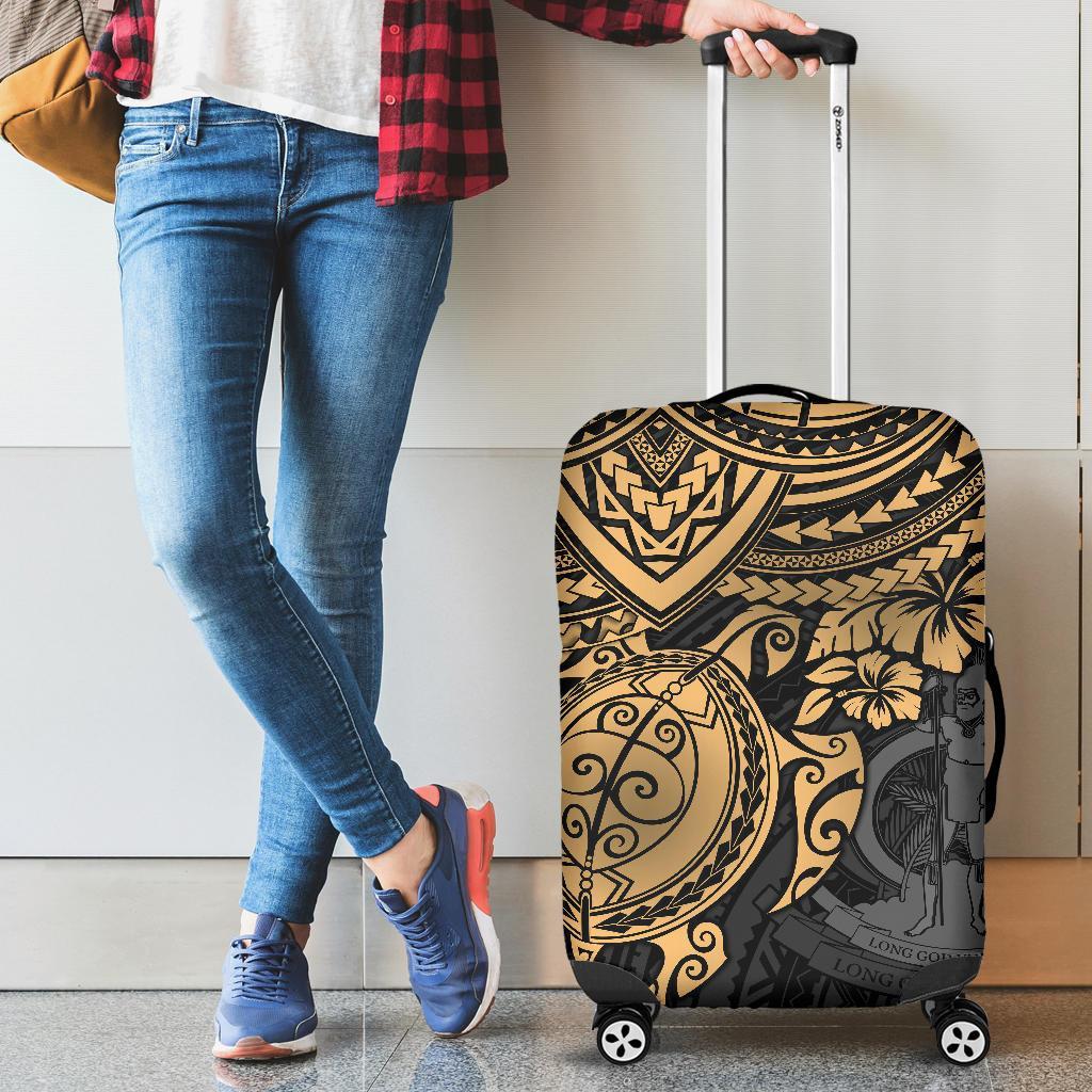 Vanuatu Polynesian Luggage Covers - Gold Turtle GOLD - Polynesian Pride