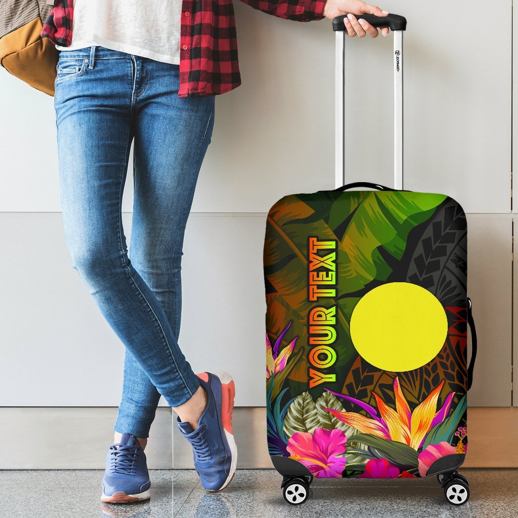 Palau Polynesian Personalised Luggage Covers - Hibiscus and Banana Leaves Reggae - Polynesian Pride