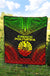 French Polynesia Premium Quilt - Gambier Islands Flag Polynesian Chief Reggae Version - Polynesian Pride