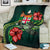 Fiji Polynesian Premium Blanket - Green Turtle Hibiscus - Polynesian Pride