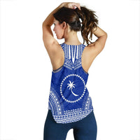 Chuuk Women's Racerback Tank - Polynesian Chief Flag Version - Polynesian Pride