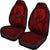 New Caledonia Car Seat Cover - New Caledonia Coat Of Arms Polynesian Tattoo Red - Polynesian Pride